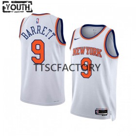 Dječji NBA Dres New York Knicks RJ Barrett 9 Nike 2022-23 Association Edition Bijela Swingman